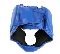 Domary Kickboxing Head Gear Adults Kids MMA Training Sparring Martial Arts Boxing Helmet PU Leather Thick Foam Padding Full Coverage Adjustable Adhesive Fastener Closure Black Bl (S for Kids)