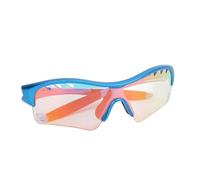 Domary Kids Sport Glasses Lightweight Adaptive Frame Photochromic Lenses Protection For Running Cycling Hiking Outdoor Activities Boys Girls Youth Sports Eyewear PC Rubber (Blue Frame+Color Changing