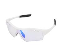 Domary Kids Sport Glasses Lightweight Adaptive Frame Photochromic Lenses Protection For Running Cycling Hiking Outdoor Activities Boys Girls Youth Sports Eyewear PC Rubber (White Frame+Color