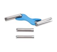 Domary Masonry Jointer Tool 4 Interchangeable Blades 1/2 5/8 3/4 7/8 Inch Stainless Steel Aluminum with Protective Cover for Brick Pointing and Wall Repair