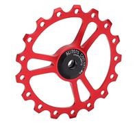 Domary MEIJUN 17T Ceramic Rear Derailleur Guide Wheel High Performance Aluminum Alloy Pulley Wheel Smooth Gear Shifting for Road Mountain Bike Red Blue Gold Black Seven Colors (Red)