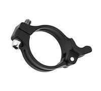 Domary MEIJUN Bike Bicycle Front Derailleur Clamp Adapter Clip Aluminum Alloy Anti Rust Sturdy Durable Cycling Accessory for Braze On Front Derailleur 2 Sizes Black (Black)