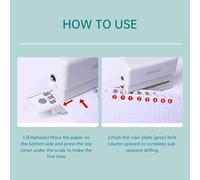 Domary Mini Portable Paper Puncher 6 Hole 3 Sheets Capacity 5.5mm Hole Diameter Punch for A4 B5 A5 Loose Leaf Scrapbooking [Office Supplies] (White)