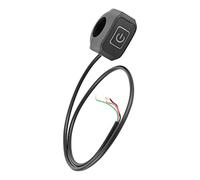 Domary Motorcycle Handlebar Switch ON/OFF Push Button, LED Indicator 22mm, Universal ABS Weatherproof, Easy Wiring, 7/8in, for Light Headlight Fog Power Outlet