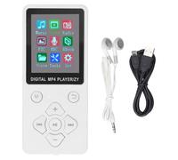Domary MP3 MP4 Player 5.0 Super Thin 1.8 Inch Color Screen 128GB Expandable Memory Portable Video Music Player with HIFI Lossless Sound for Outdoor Activities Gym Workou (White)