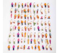 Domary Painted Model People 1:100 Scale Multicolor Miniature Figures for Layout Scenery and Landscape Pack of 100pcs ABS Material Ready to Use