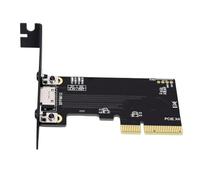 Domary PCIe to Oculink SFF8612 Adapter Card, PCIe 4.0 X4 64Gbps for NVMe | Low Profile Bracket, Half Height Design, Fits PCIe X4/x8/x16 Slots, Shielded PCB for Signal Stability, Plug and Play with