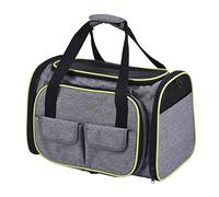 Domary Pet Dog Cat Carrier Bag Large Space Soft Sided Foldable Carrier Bag Grey for Travel (Grey)