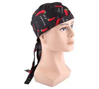 Domary Pirate Chef Hat Cotton Catering Cap Soft Breathable Skin Friendly for Restaurant Kitchen Staff, with Adjustable Style (small pepper)
