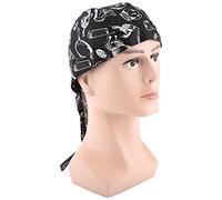 Domary Pirate Chef Hat Cotton Catering Cap Soft Breathable Skin Friendly for Restaurant Kitchen Staff, with Adjustable Style (, fork and spoon)