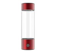 Domary Portable Hydrogen Water Bottle 460ML High Electrolysis Technology USB Rechargeable Boosting Metabolism Immunity (Red)