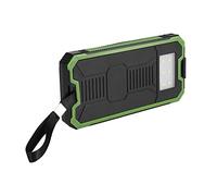 Domary Portable Solar Power Bank with Dual USB Fast Charging for Outdoor Activities and Travel, Eco-Friendly Design, 1 Kit (Green)