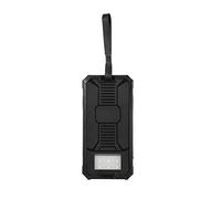 Domary Portable Solar Power Bank with Dual USB Fast Charging for Outdoor Activities and Travel, Eco-Friendly Design, 1 Kit (Black)