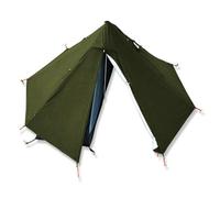 Domary Premium Lightweight Pyramid Teepee Tent for Camping and Backpacking Durable Single Person Hot Tent with Spacious Vestibule Easy Setup for Outdoor Adventures Green Black Khaki (Green)