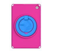 Domary Protective Case for Fire 11 Shockproof EVA Washable Tablet Cover with Rotatable Handle and Multi Angle Stand Lightweight Durable EaglePattern Design 27.5x18.1x3.5cm (Rose Red)