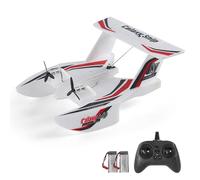Domary Remote Control Airplane Glider 3CH EPP Foam 2.4G Electric Toy with Gyroscope Stabilization for Kids Adults Sea Land Air Adventure Durable Lightweight RC Flying Plane (White)