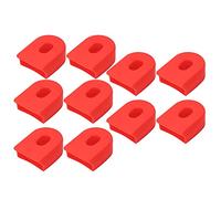 Domary Silicone Bike Crank Cover Protective Case 5 Pair Set for Mountain Road Bicycle Crankset Durable Elastic Anti Tear Cycling Accessory Black Red Green Blue 44x33x18mm (Red)