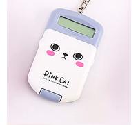 Domary Small Calculator Portable Calculator Mini Cute Beautiful Safe Odorless Calculation Tool for Students Children Plastic Electronic Components Built in Battery (Gray)