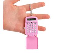 Domary Small Calculator Portable Calculator Mini Cute Beautiful Safe Odorless Calculation Tool for Students Children Plastic Electronic Components Built in Battery (Pink)
