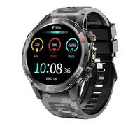 Domary Smart Sport Watch Outdoor GPS High Resolution 360x360 Multisport Modes Activity Tracker with 100+ Exercise Modes for Men Women Sports Enthusiasts Zinc Alloy Frame 1.46 Inch Screen (Camo-Black)