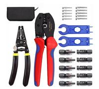 Domary Solar PV Crimp Tool Kit with Wire Stripper Spanner 5 Pairs Solar