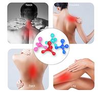 Domary Trigger Point Reflexology Body Massager 4 Ways Massage Tool Portable Handheld Deep Tissue Pain Relief for Neck, Shoulders, Back, Upper and Lower Leg Red (Green)