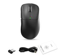 Domary Triple Mode Gaming Mouse 10000 DPI Ergonomic 2.4G Wireless Gaming Mouse with 6 Programmable Keys for and Work (Black)