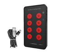 Domary USB Custom Palm Keyboard Multi Functional Programmable Keypad Recording Gaming Office Copy Paste Shortcut with 8 Keys Fit for IOS HarmonyOs