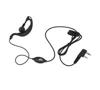 Domary Walkie Talkie Headset Radio Earpiece with Mic PTT Two Way Radio Communication Device for Security Services Construction Companies Black 21g (K Plug)