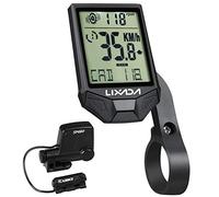 Domary Wireless Bike Computer Cadence Speedometer Multifunctional 2.5 Inch LCD Screen Cycle Computer with Backlight for Cycling Enthusiasts Black White (Black)