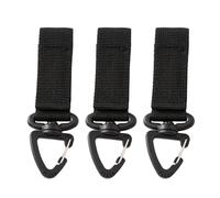 Domasvmd 3 Pcs Tactically Belt Hanging Carabiner Hook Nylon Webbing Buckle Strap Clip 360 Degree Rotating Buckle Keychain Tactically Carabiner Belt Clip Waist Belt Attachment
