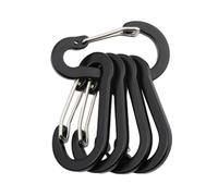 Domasvmd 5Pcs D-Shape Spring Clip Carabiner Hook Aluminum Alloy Snap Spring Carabiner Clip For Camping Hiking Fishing Backpacking Spring Clip Carabiner
