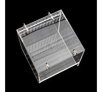 Domasvmd Bird Bath Tub For Cage Parrot Clear Birdbath Shower Accessories Hanging Bird Cage Bathing Box For Small Birds Parrots