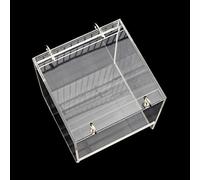 Domasvmd Bird Bath Tub For Cage Parrot Clear Birdbath Shower Accessories Hanging Bird Cage Bathing Box For Small Birds Parrots