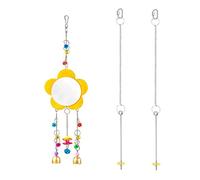 Domasvmd Chicken Hens With Chicken Swing Toy With Bells Stainless Steel Hanger Feeder