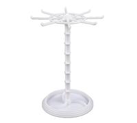 Domasvmd Plastic Jewelry Stand for Earrings Pendants Bracelets Jewelry Display Earring Holder Jewellery Rack 2 Height Rotating Jewelry Organizer Stand Clear Black White