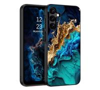 DOMAVER Case for Samsung Galaxy A15 4G/5G, Slim Fit Glow in The Dark Hybrid Hard PC Shockproof Drop Protective Girls Women Men Phone Cover for Samsung A15, Blue Nebula