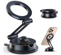 DOMAVER Upgrade Magnetic Vacuum Phone Holder for Car 360° Rotatable - Strongest Vacuum Suction Power, Universal for iPhone 16/15/14/13/12 Pro Max Plus & Samsung & Google and Magnetic Case