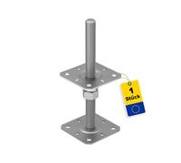 Domax DMX - Height-adjustable post support 50 to 200 mm - Screw-on post support - Support base - Post anchor - Screw-on sleeve - Anchor - Threaded rod M20-250 mm - Anchor plate 130x130x3 mm