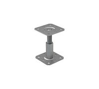 Galvanised 100-150mm Height Adjustable Elevated Post Base Support (100 x 130mm)