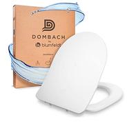 Dombach® Aliano Premium Toilet Seat Soft Close White (D-Shape, Duroplast) - Quick Release Toilet seat - Easy Fixing - Antibacterial, Removable Family Toilet seat, Ergonomic - Slow Close Toilet Seats