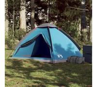 Dome Camping Tent 2 Person Blue Waterproof 185T Polyester with PU Coating Lightweight Portable Outdoor Adventure