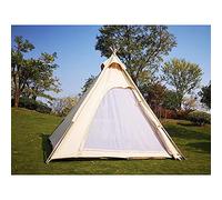 Dome Camping Tent 3-4 Person Pyramid Tents 4 Season Double Layers Waterproof Anti-UV Windproof Tents Family Outdoor Camping Cotton Tent