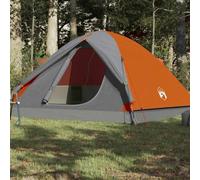 Dome Camping Tent for 3 People, Orange, Waterproof 190T Polyester with PU Coating, Lightweight Tent with Carry Bag, Ideal for Outdoor & Travel