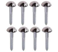 Dome Cap Mirror Screws 8mm Polished Chrome Plated Dome Head and 1.25-Inch Mirror Screws Fitting Set for Mirror Tables Bath Plates Wardrobes Glass Signs Pack of 8.