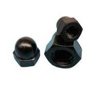 Dome Cap Nuts,5/10/50pcs M3 M4 M5 M6 M8 M10 M12 M14 M16 DIN1587 Black White Nylon Plastic Hex Hexagon Acorn Nut Cap Decorative Cover Dome Nuts(Black-10pcs M8)