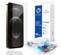 DOME GLASS Screen Protector for iPhone 12 pro max (6.7"), Full Tempered Glass Shield with Liquid Dispersion Tech [Easy to Install Kit] Smart Phone Screen Guard - One Pack
