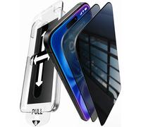 DOME GLASS Whitestone 2PACK EZ GLASS AR/Privacy for iPhone 17 Pro [Super Anti-Reflection & Anti-Spy], Full Coverage [Easy Install] Private Tempered Glass Screen Protector [2pack]