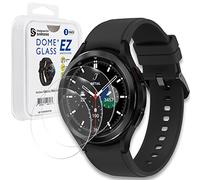 DOME GLASS Whitestone EZ for Galaxy Watch 4 Classic (46mm) Premium Tempered Glass Screen Protector [Easy installation] with high clarity & touch sensitivity - 3 pack