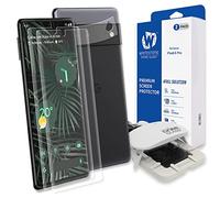 DOME GLASS Whitestone Screen Protector for Pixel 6 Pro, Full Tempered Glass Shield with Liquid Dispersion Tech [Easy Install Kit] with 1 Camera Film protector